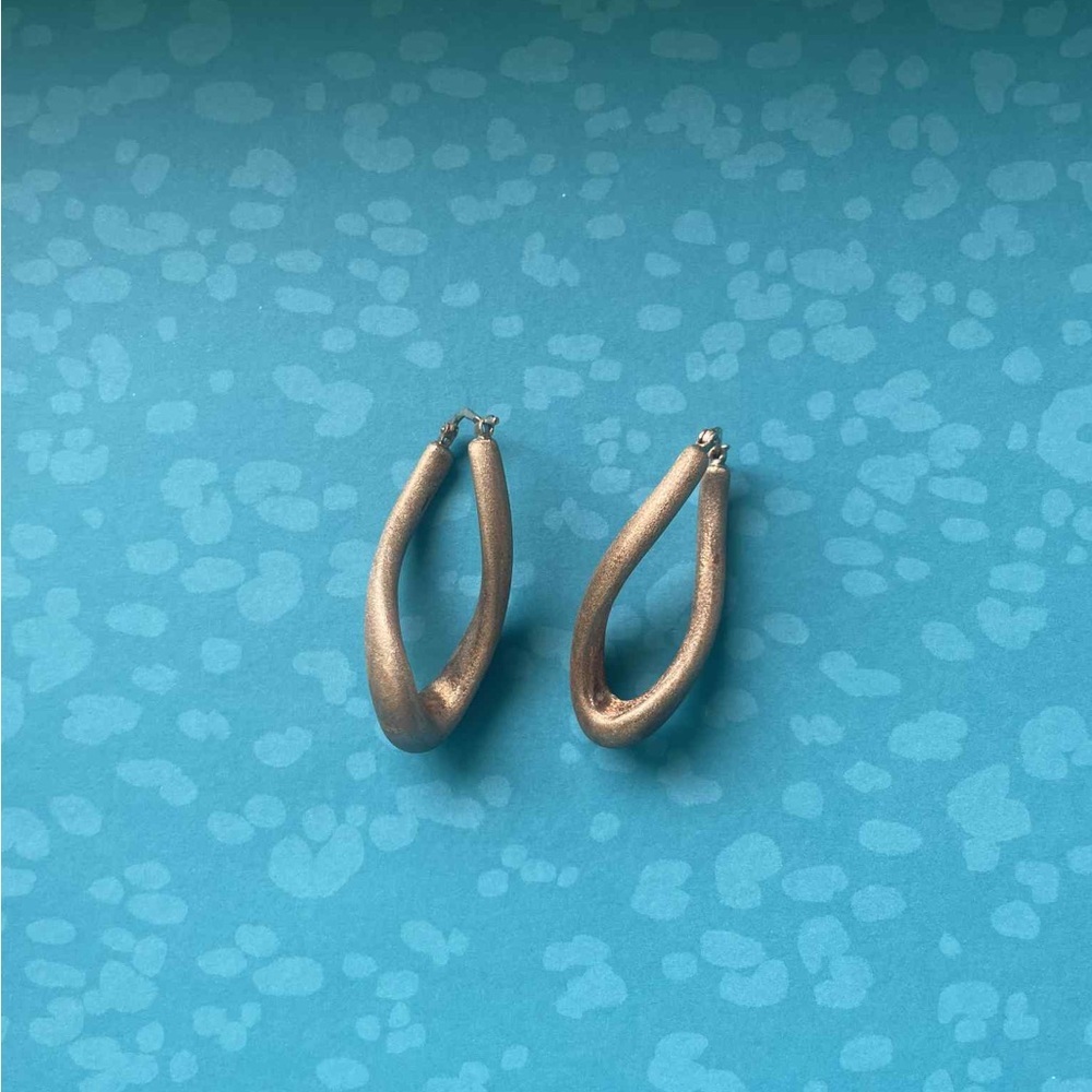 Gorgeous Dangle 925 silver Twisted Hoop Earrings